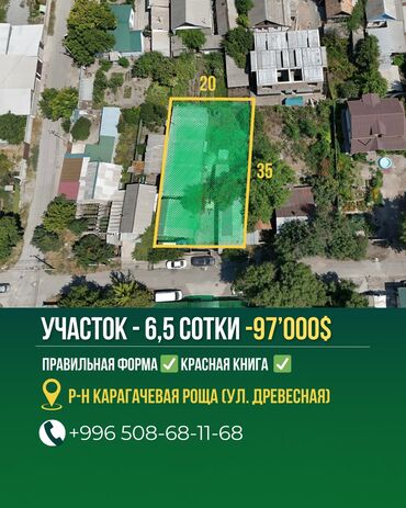 участок вдоль реки: 6 соток, Кызыл китеп, Техпаспорт, Сатып алуу-сатуу келишими