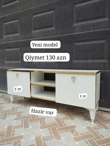 старинная мебель: Новый, Прямой ТВ стенд, С полками, Ламинат