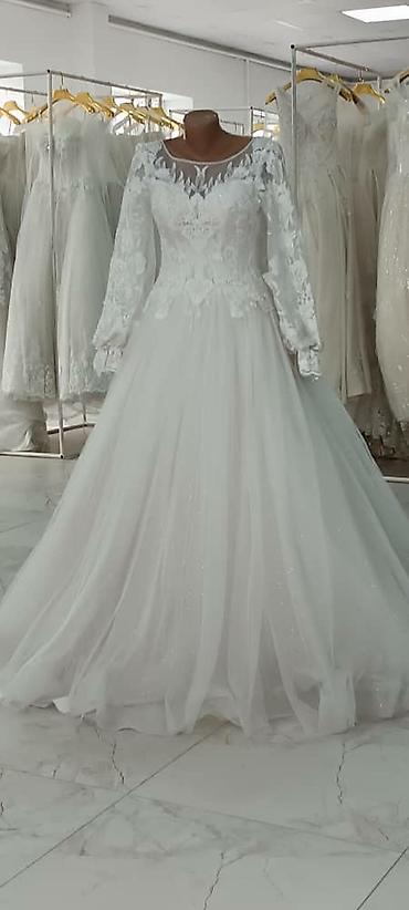 Свадебные платья: Свадебное платье, Закрытое, Мусульманское, Открытая спина, Русалка, Б/у — 11