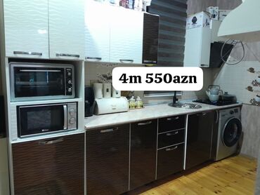 metbext skaflari: Mətbəx mebeli dəsti – 4 metr Qiymət: 550 AZN (şəkildə göstərilib)