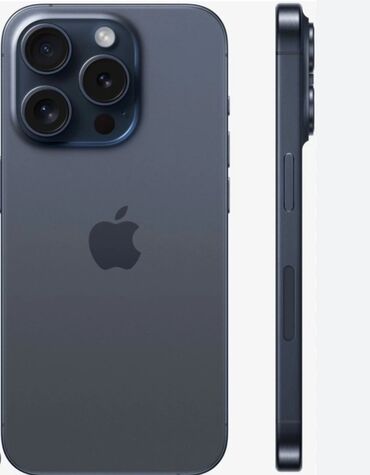 Apple iPhone: IPhone 15 Pro, Б/у, 256 ГБ, Синий, Зарядное устройство, Чехол, Коробка, 91 %