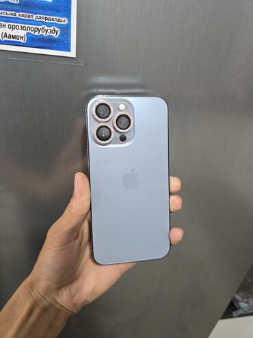 купить бу телефоны: IPhone 13 Pro, Б/у, 128 ГБ, Sierra Blue, Защитное стекло, Чехол, Кабель, 78 %
