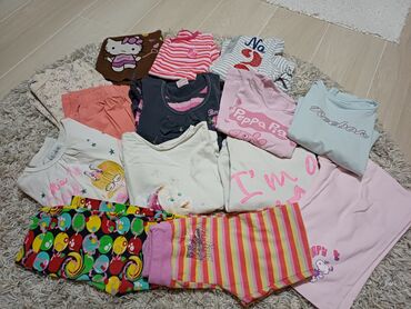 Paketi dečije odeće: Paket: Helanke, Majice, Duksevi, Za devojčice, uzrast: 5-6 godina — 2