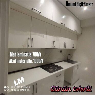 metbexd mebelleri: Mətbəx mebellərinin sifarişlə hazırlanması✔️ Ölçü : 4 metr RƏNG