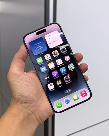 second hand mobile: IPhone 14 Pro Max, Б/у, 128 ГБ, Jet Black, Защитное стекло, Чехол, В рассрочку, 75 % — 1