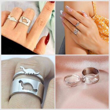 парные кольца бишкек: Парные кольца, колечки с Динозаврами в стиле ретро, размер 21