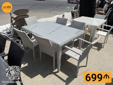 старые стулья: Açılmayan, Dördbucaq masa, 6 stul