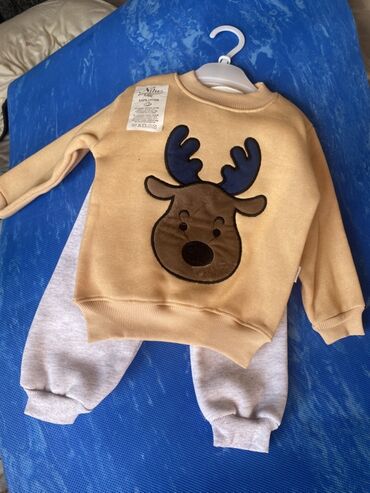 детский комбинезон для новорожденных: Комплект, цвет - Бежевый, Новый