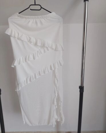 karirana suknja i sako: S (EU 36), Maxi, color - White
