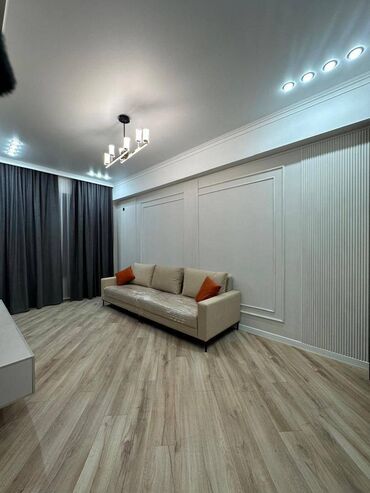 азат курулуш: 2 комнаты, 76 м², Элитка, 9 этаж, Дизайнерский ремонт