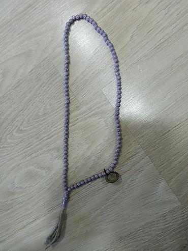 sacaq: Bənövşəyi rəngli təsbeh - Material: parıltılı teksturaya malik — 1