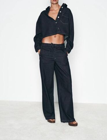 джинсовые брюки женские: Джинсы, Zara, Средняя талия, XS (EU 34), S (EU 36), M (EU 38)