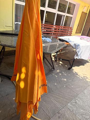 ad günü şamı: Veuve Clicquot brendli terras/bağ çətiri Salam yenidir istifadə — 3