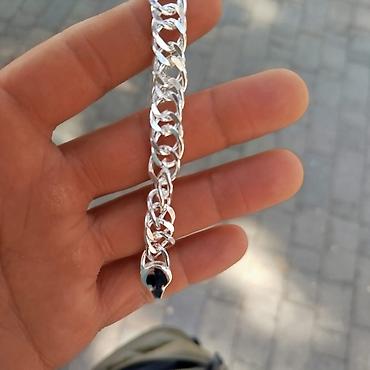 Aksesuarlar: Gümüşü bilərzik. 25 gr. 20 CM. Sterlinq (qarışıq gümüş), s925; — 5