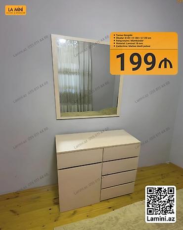Termo güzgülü komod dəsti - Model: La Mini - Tərkibi: üst termo güzgü