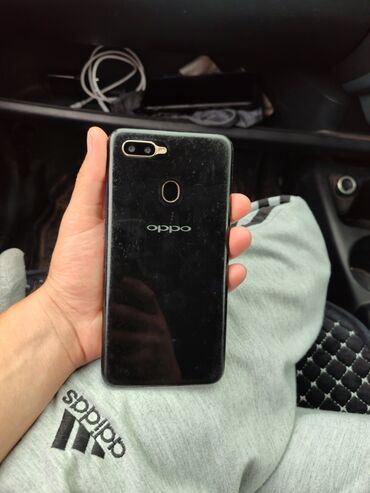 телефон дишовый: Oppo A5s (AX5s), Б/у, 64 ГБ, цвет - Черный, 2 SIM