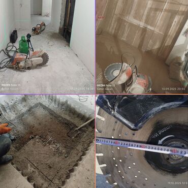 Beton işləri: #Betonkesme #betondeşmə Beton kubik kərpic - dən kəsim deşim — 17