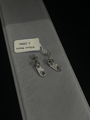 Серебряные серьги: Серебряные серьги, Проба 925, Фианит, Женские — 19