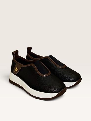 bot kar: Qadınlar üçün slip-on idman üslublu ayaqqabı - Rənglər: bej/qəhvəyi — 2