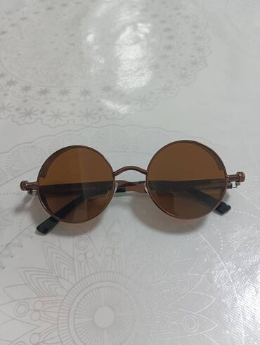 очки оправа: Продам солнцезащитные очки ретро-стиля, стекло коричневое, Полароид