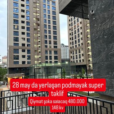 Qarajlar: 3 otaqlı, Yeni tikili, m. 28 may, 148 kv. m