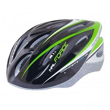 magnat rv 3: KACIGA FORCE HAL, CRNO-ZELENO-BELA, L/XL | 19 rupa, sadrži beli i — 1