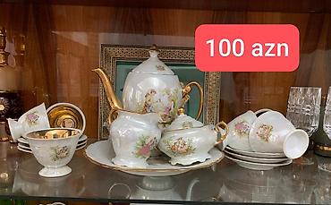 Çay dəsti, rəng - Ağ, Farfor, 6 nəfərlik