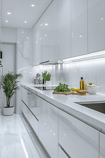 silver kitchen: Кухня от 9 000 сом/м² | 3D проект бесплатно Премиальная мебель от — 1