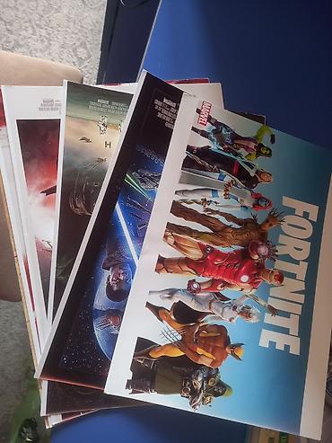 Ev üçün dekor: - Poster və afişa dəsti - Mövzular: Fortnite (Marvel krossover — 1