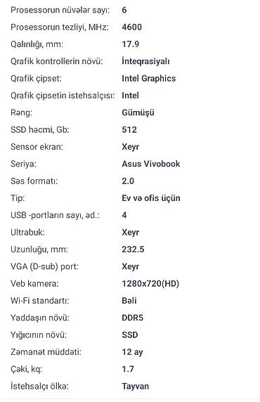 asus vivobook: ASUS VivoBook noutbuku - Ekran: 15.6" mat, 1920x1080 (TN), 60 Hz - — 4