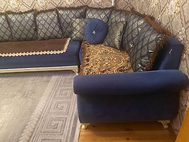 salon divan: Künc divan dəsti – klassik üslub, zərif detallar - Forma: L-şəkilli — 4