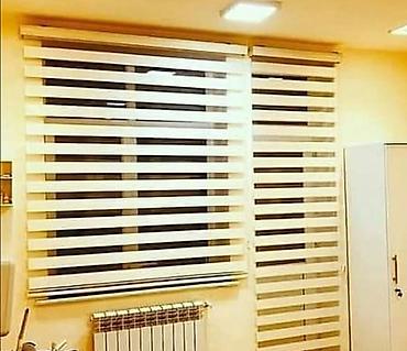 Rulon ştorlar: Zebra və rolet pərdələr - Model: Zebra (şəffaf və qapalı zolaqlı) — 7