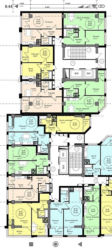 studio apartment: 1 комната, 52 м², парк Фучика Элитка, 12 этаж, ПСО (под самоотделку) — 3