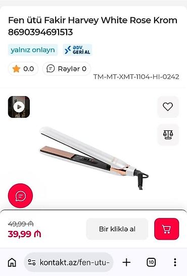 denol tablet qiymeti: Məhsul: Fen ütü Fakir Harvey White Rose Krom (8690394691513) Evinizin — 1