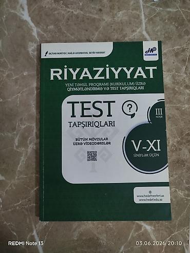 Tədris ədəbiyyatı: Her biri ayri ayriliqda 2 manatdir 1) Riyaziyyat – Buraxılış — 6