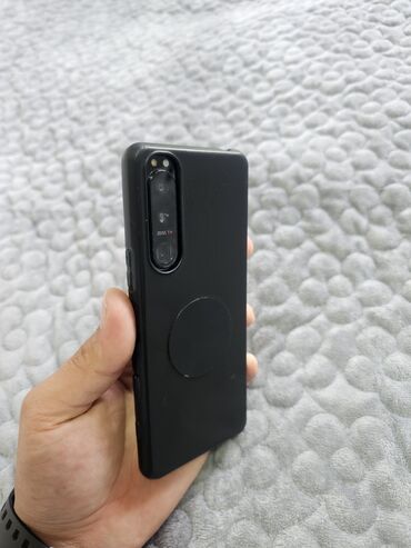 телефоны 900: Sony Xperia 5 III, Колдонулган, 128 ГБ, түсү - Кара, 2 SIM