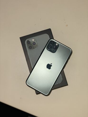 продается айфон 6: IPhone 11 Pro, Б/у, 64 ГБ, Зеленый, Чехол, Защитное стекло, Коробка, 74 %