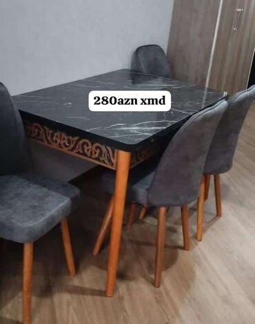 Divanlar: Mətbəx üçün, Yeni, Açılan, Dördbucaq masa, 4 stul