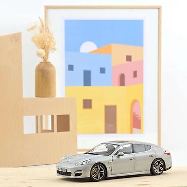 panda vrsac: ⚪ Porsche Panamera Turbo – 2009 – Silver – 1:18 – Norev Detaljan — 1