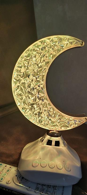 masaustu isiq: Aypara formalı LED masa lampası – pultla idarəetmə - Dizayn: Kristal — 4