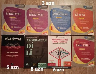 Test toplulari 3,4 azn bir nece kitab aldiqda endirim oluna biler