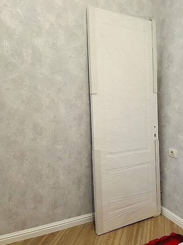 standart qapi olculeri: Ağ rəngli daxili qapı paneli - Klassik yivli dizayn, hamar səth - — 1