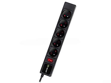 duyme: Surge protector TRACER PowerWatch 1.5 m Black (5 outlets) S44065 🟢 — 1