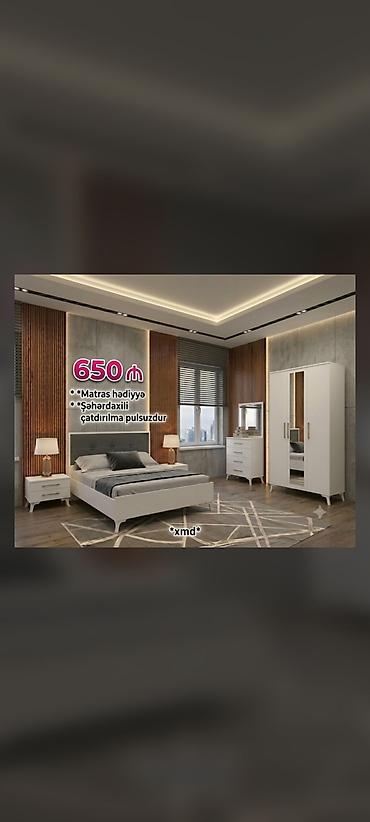 optimal metbex mebelleri: Yataq otağı mebel dəsti - Qiymət: 650 ₼ - Dəst tərkibi: ikinəfərlik — 1