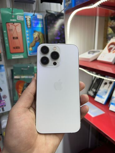 iphone 13 бишкек цена: IPhone 13 Pro, Колдонулган, 128 ГБ, Ак, Коргоочу айнек, Каптама, 88 %