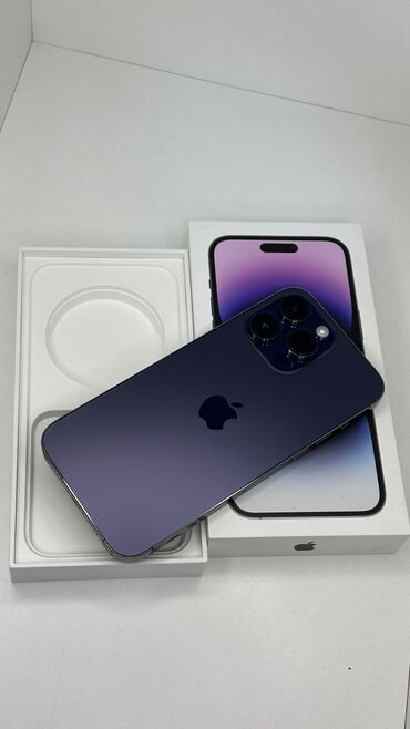 легенда кулер: IPhone 14 Pro Max, Б/у, 256 ГБ, Deep Purple, Коробка, 88 %