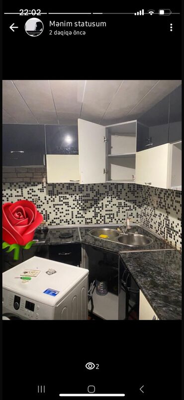 Divan və masa dəstləri: Metbex mebeli 3.40-2.20 ölçü Qaz ve moyka üstünde verilir