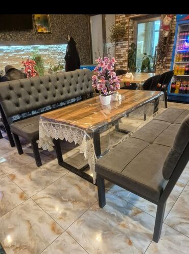 Restoran mebeli: Masa və divan dəstləri Özəl sifarişlə hazirlanmiş masa dəsti satılır — 4