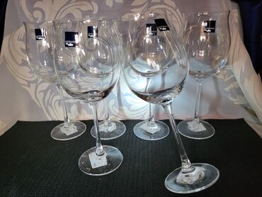 Čaše: Case kristalno staklo vintaz,nove Leonardo za vino. Case tanak — 1