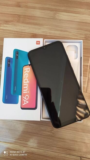 телефон а12: Xiaomi, Redmi 9A, Б/у, 32 ГБ, цвет - Голубой, 2 SIM